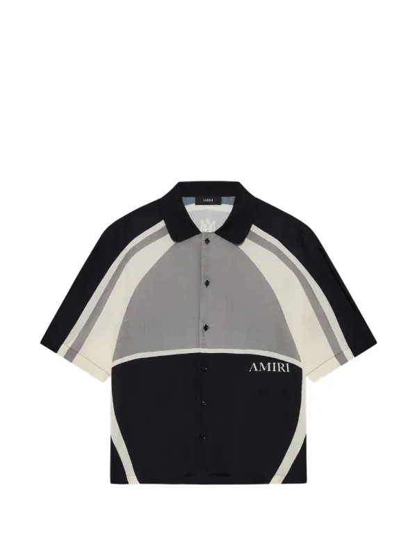 Amiri MA Quad Panel Oversized Camp Shirt in Black