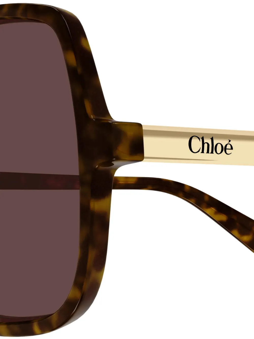 Chloé Eyewear Zonnebril met oversized montuur Bruin