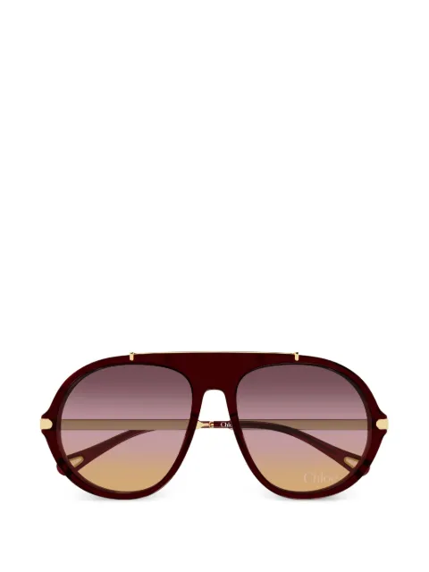 Chloé Eyewear oversized-frame gradient-lens sunglasses