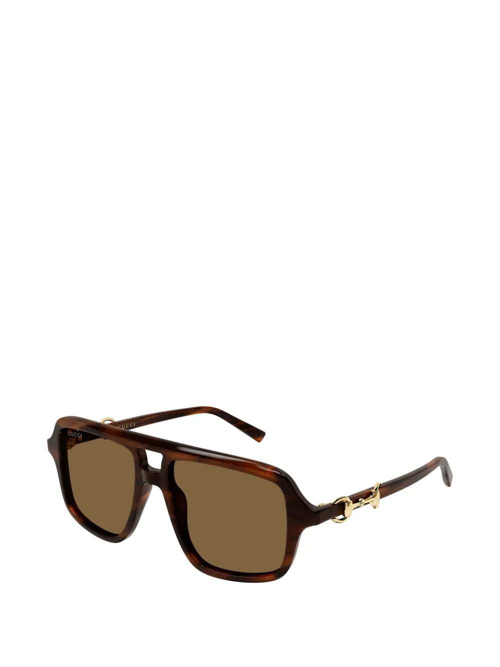 Gucci Eyewear Oversized zonnebril met piloten montuur Bruin
