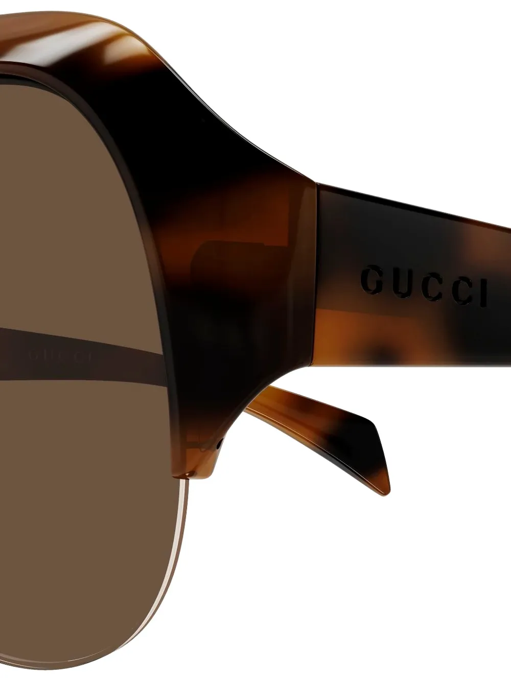Gucci Eyewear トータスシェル パイロットフレーム サングラス