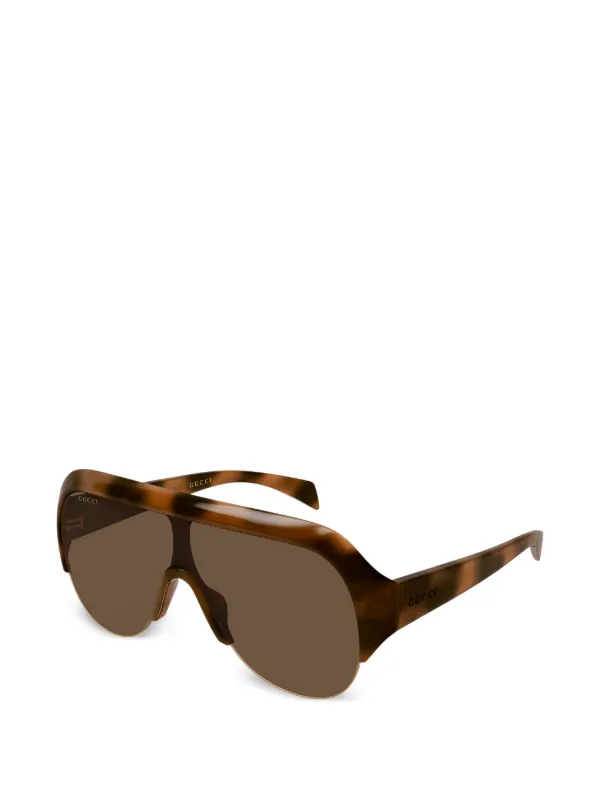 Gucci Eyewear トータスシェル パイロットフレーム サングラス