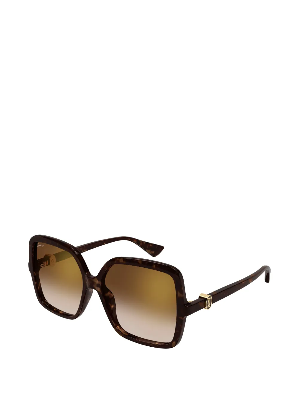 Cartier Eyewear Zonnebril met oversized montuur Bruin