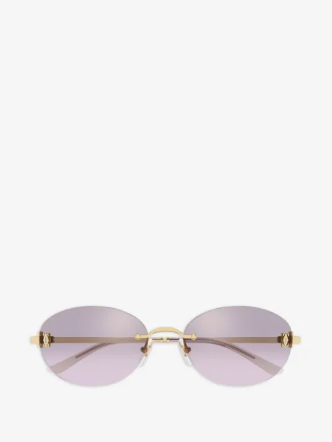 Cartier Eyewear oval rimless sunglasses