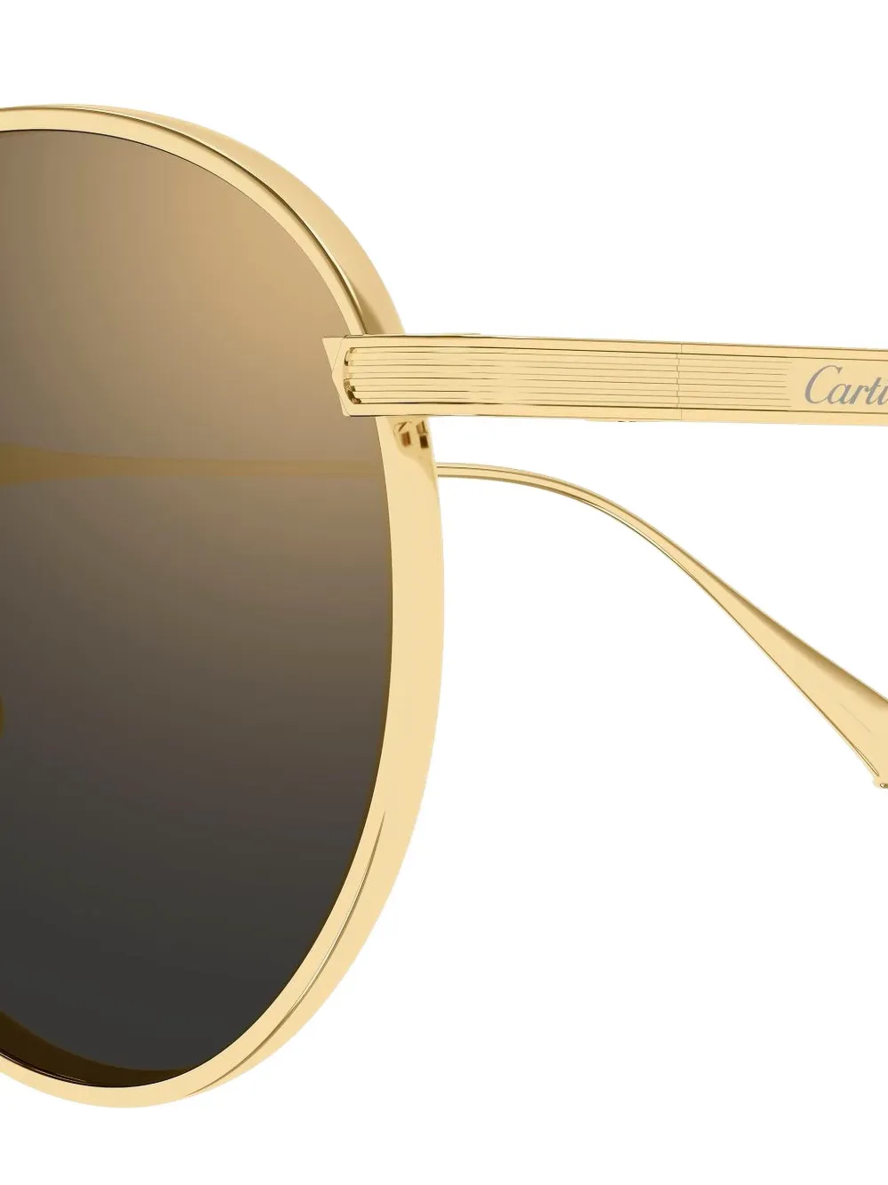 Cartier Eyewear Signature C Round Sunglasses in Gold, view 3