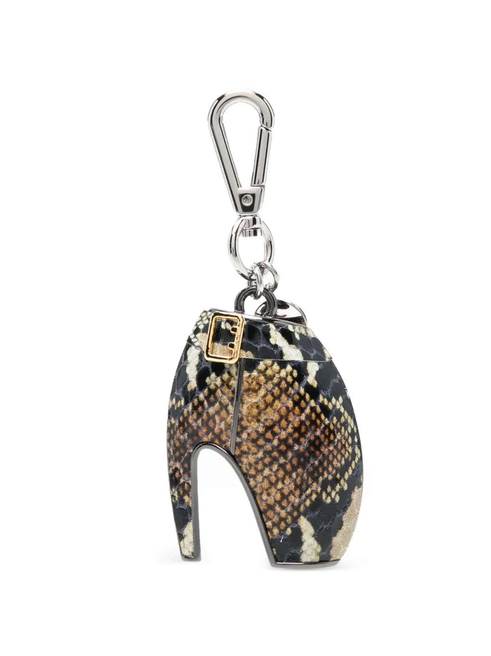 Alexander McQueen armadillo charm keyring - Toni neutri