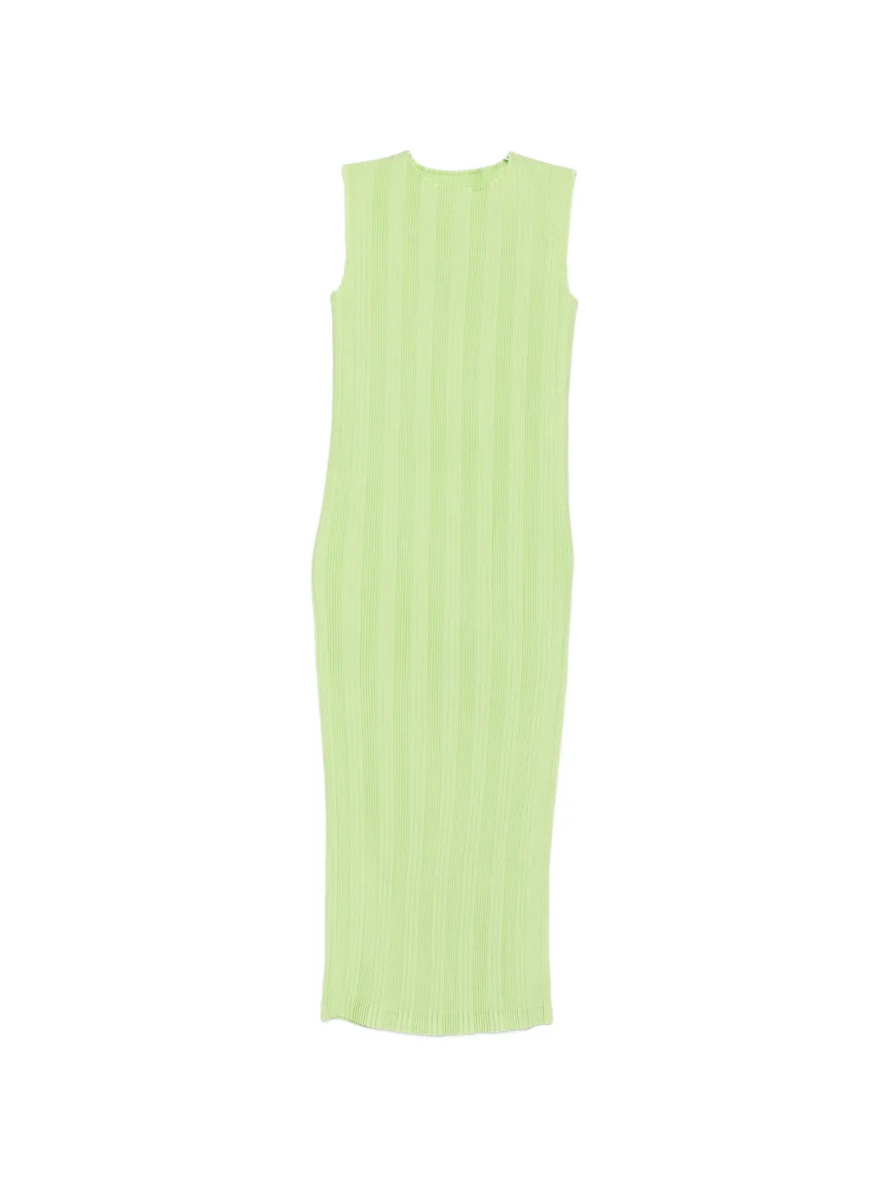 Issey Miyake pleated sleeveless mini dress - Grün