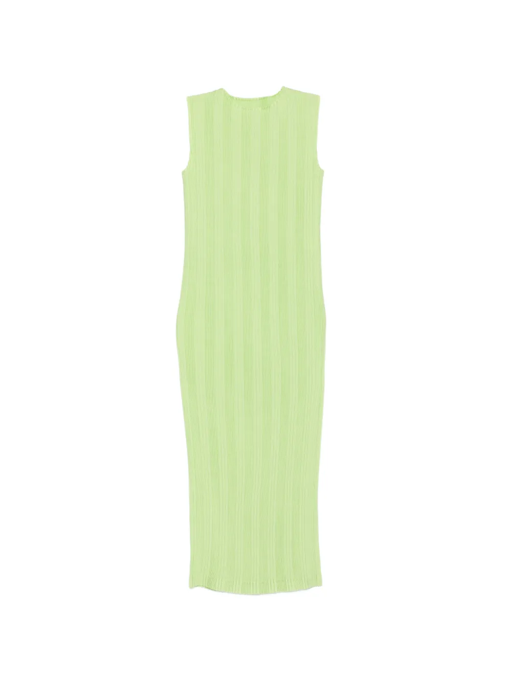 Issey Miyake pleated sleeveless mini dress - Green