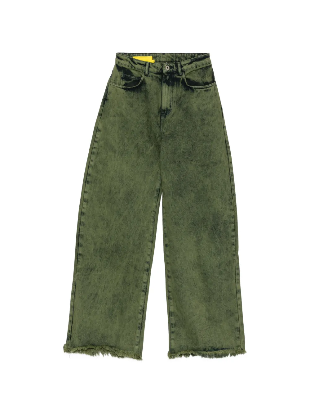 Marques'Almeida khaki-wash frayed jeans - Grün