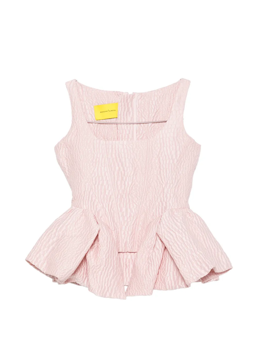 Marques' Almeida Peplum-hem Top In Pink