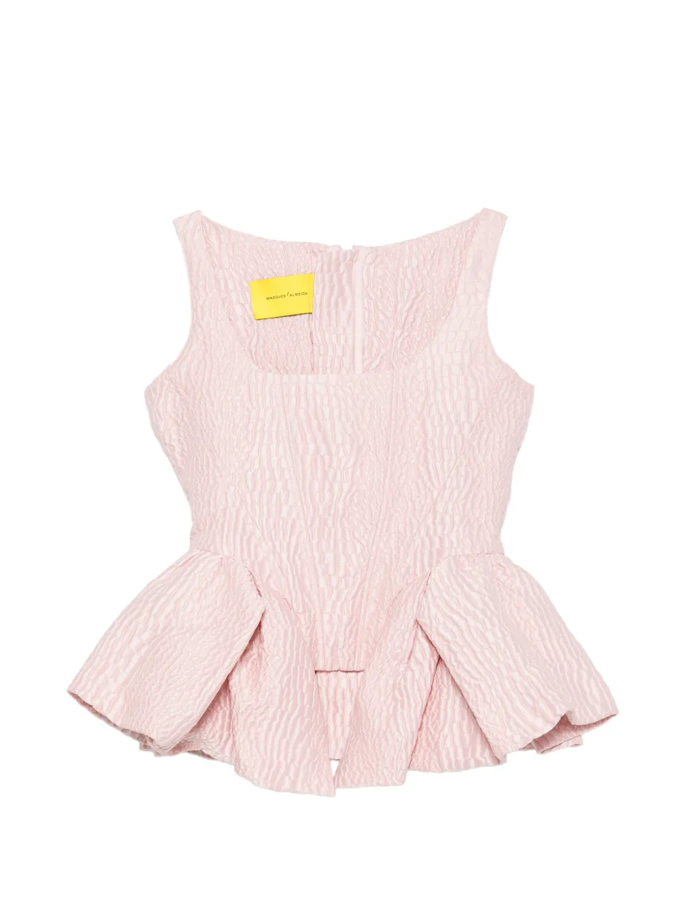 Marques'Almeida peplum-hem top - Rosa