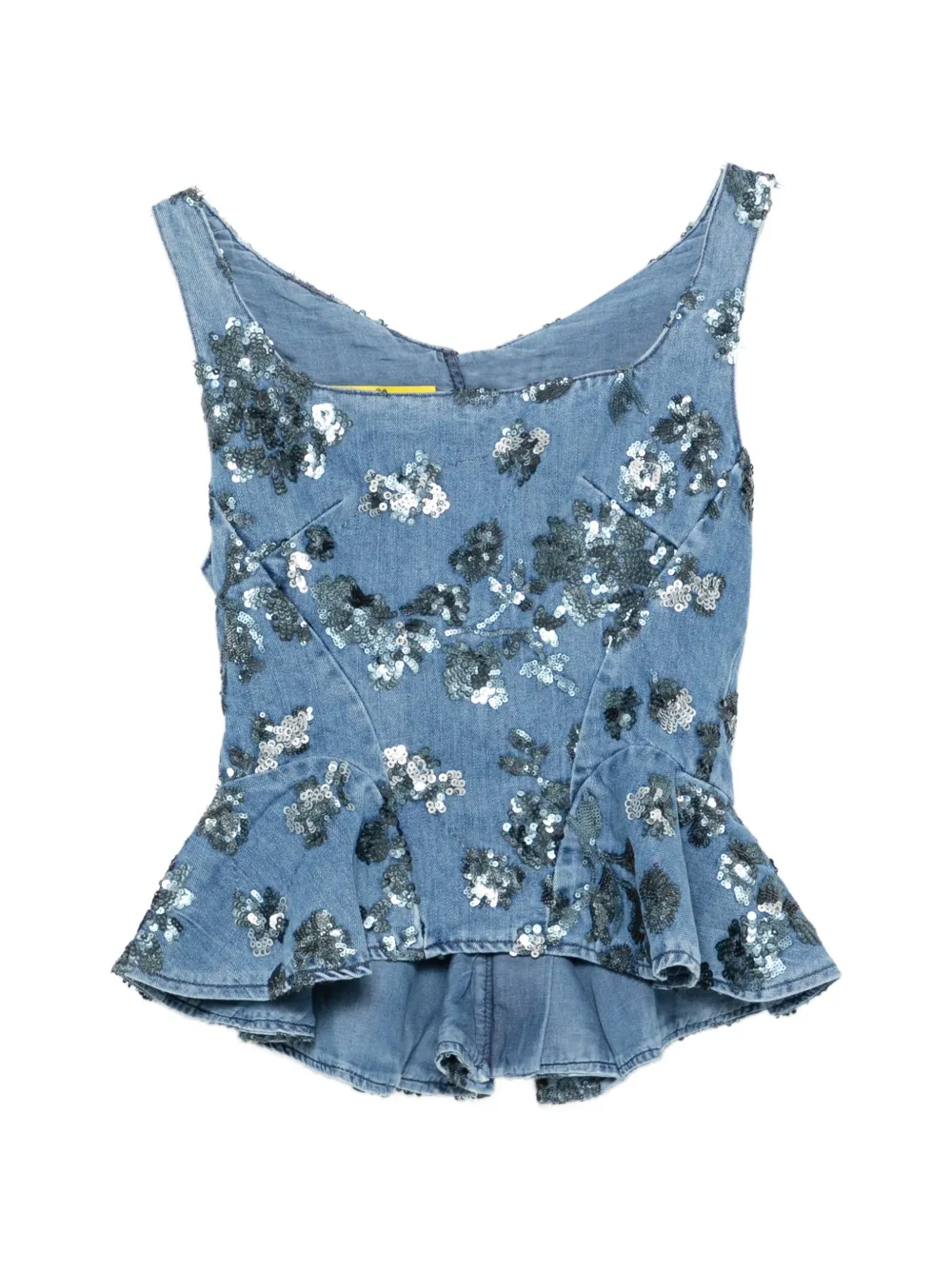 Marques'Almeida sequin-embellished top - Blu