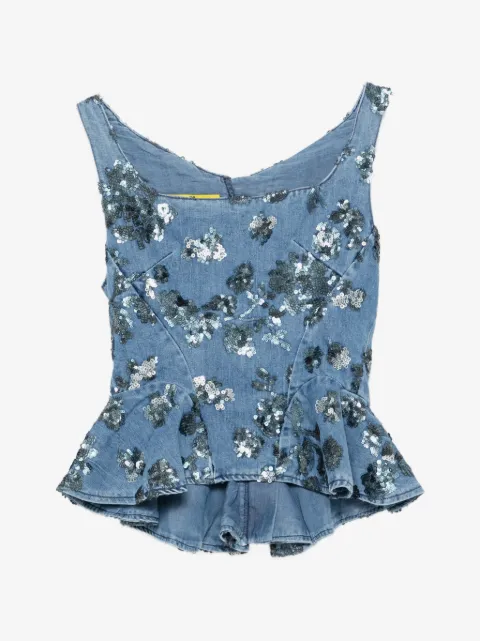 Marques'Almeida sequin-embellished top