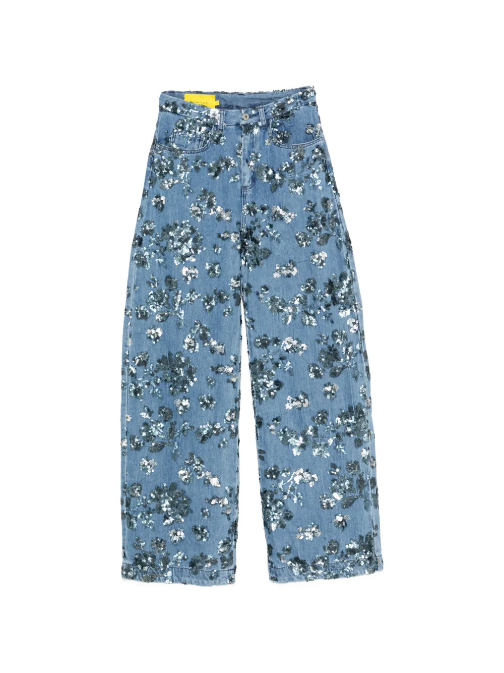 Marques'Almeida sequin-embroidered jeans - Blau