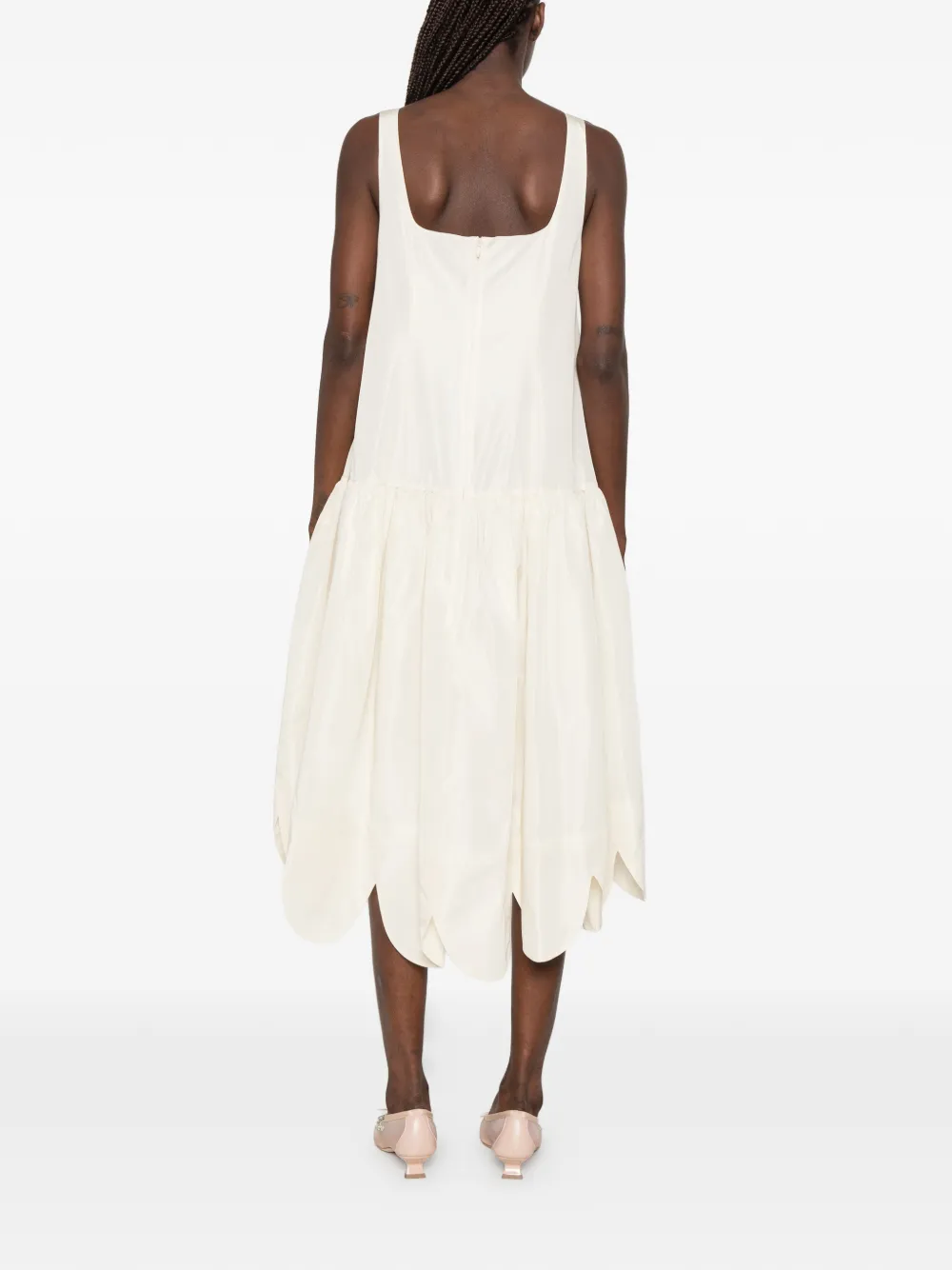 Simone Rocha Midi-jurk verfraaid met kristallen Beige
