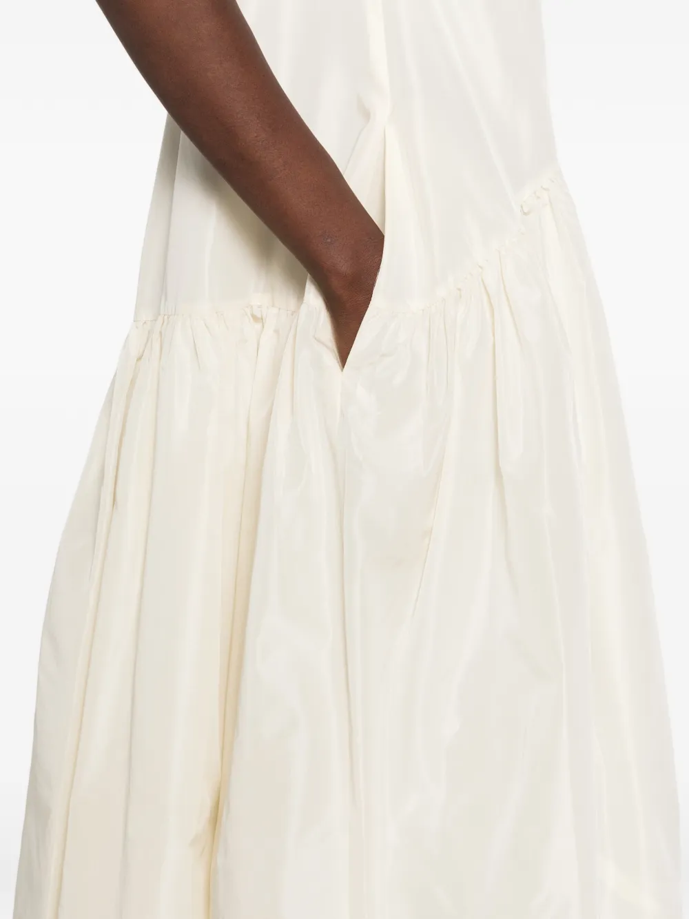 Simone Rocha Midi-jurk verfraaid met kristallen Beige