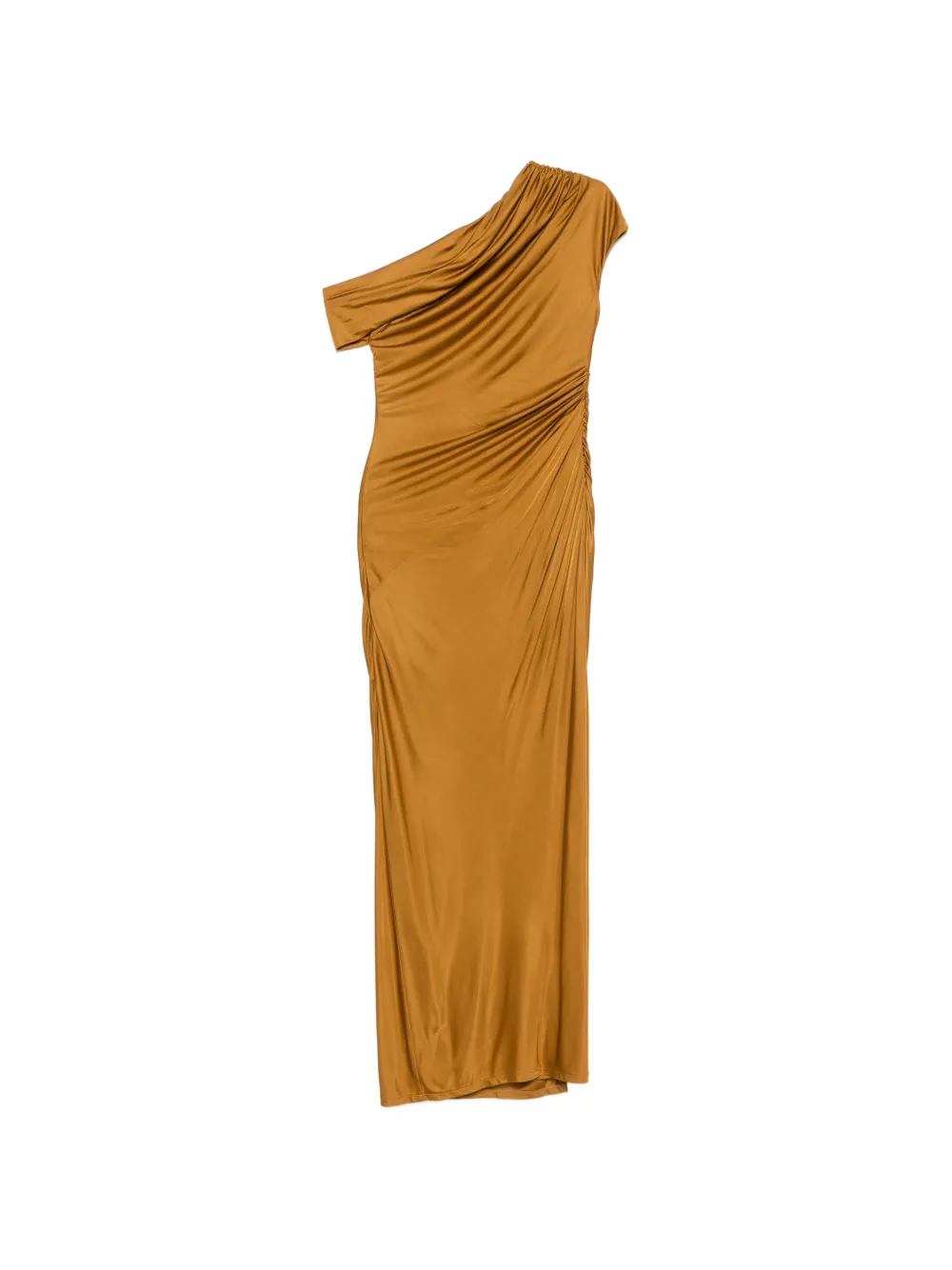 Galvan London cascading off-shoulder dress - Brown
