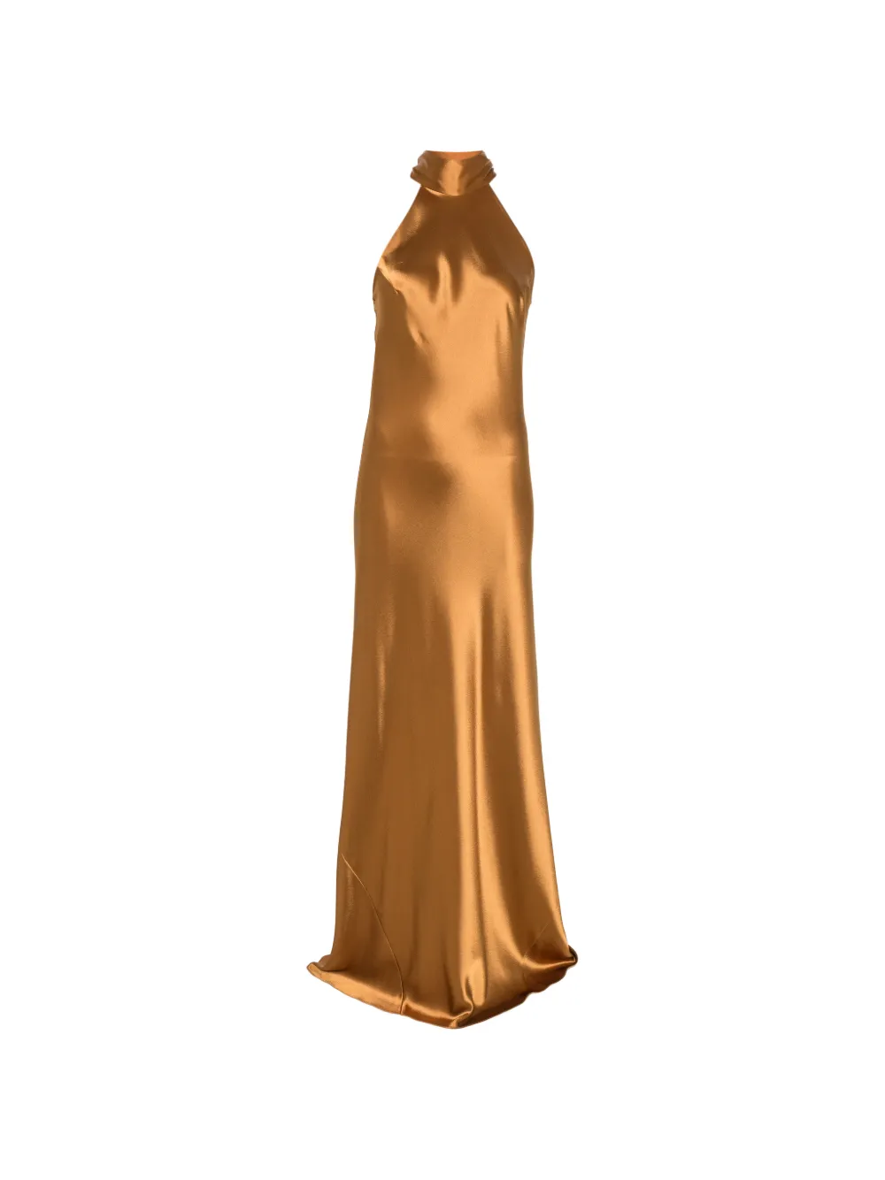 Galvan London Sienna satin gown - Marrone