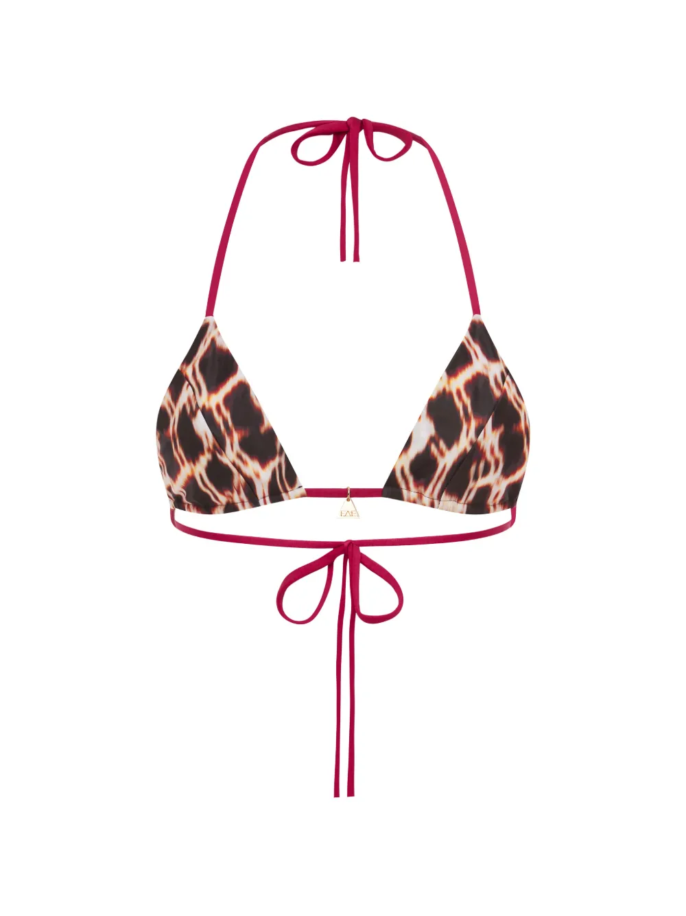 FAE SWIM Honey bikini top - Marrone