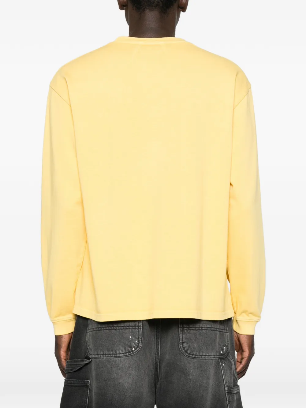 RHUDE T-shirt met logoprint Geel
