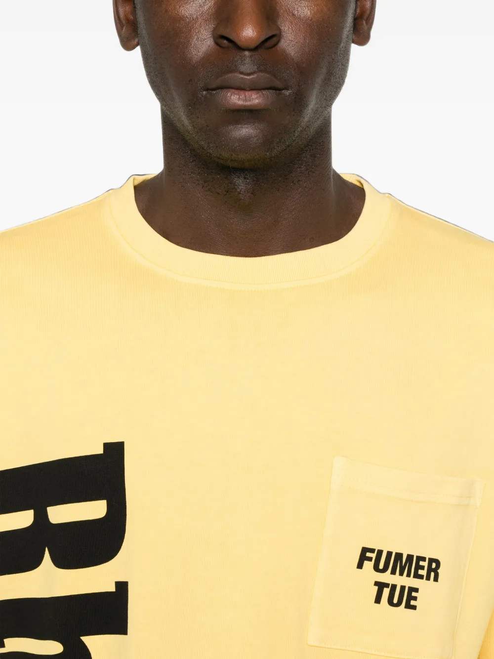 RHUDE T-shirt met logoprint Geel
