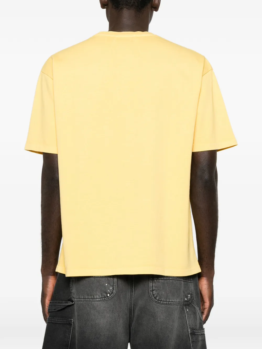 RHUDE T-shirt met logoprint Geel