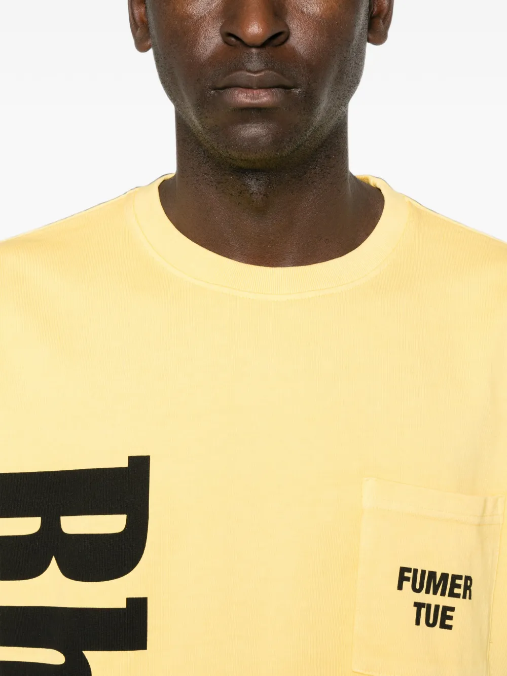 RHUDE T-shirt met logoprint Geel
