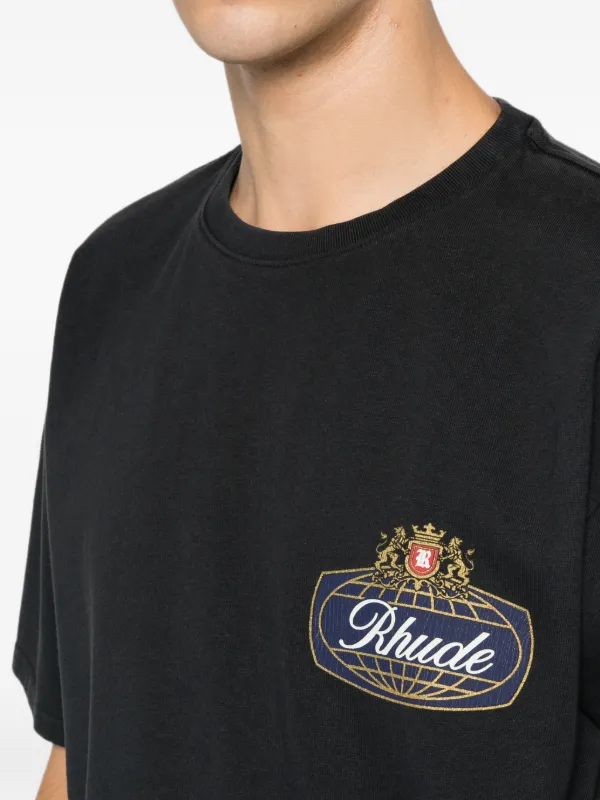 RHUDE Rhude Safari Crest Tee | Black | FARFETCH