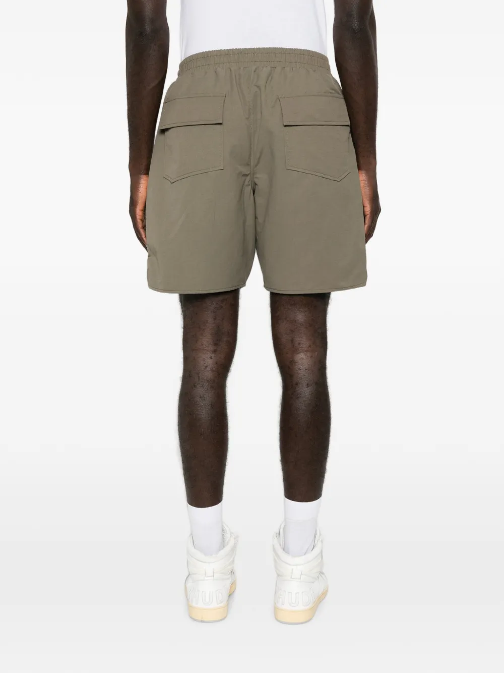 RHUDE Shorts met logoprint Groen