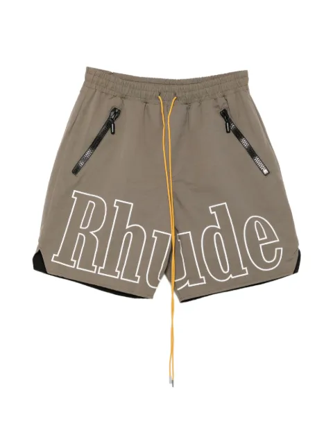 RHUDE logo-print drawstring shorts
