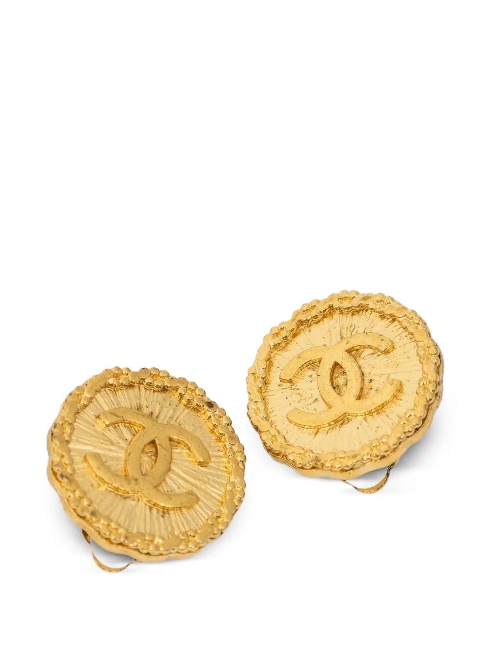 CHANEL Pre-Owned CC clip-on earrings - Oro