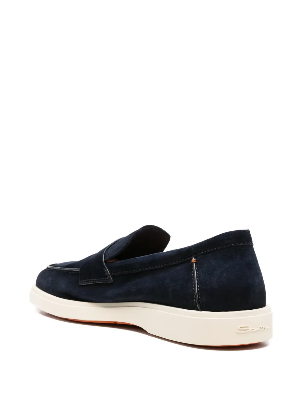 Santoni Suède loafers Blauw