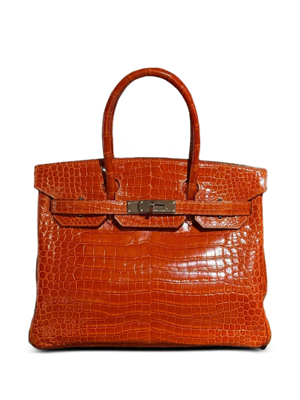 Hermès Pre-Owned 2013 30 Birkin crocodile tote bag - Orange