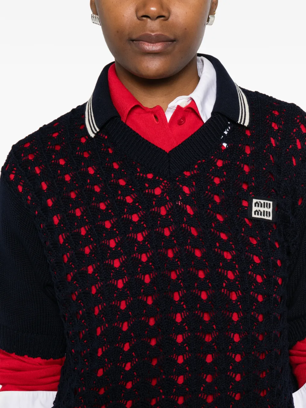 Miu Gestreept poloshirt Blauw