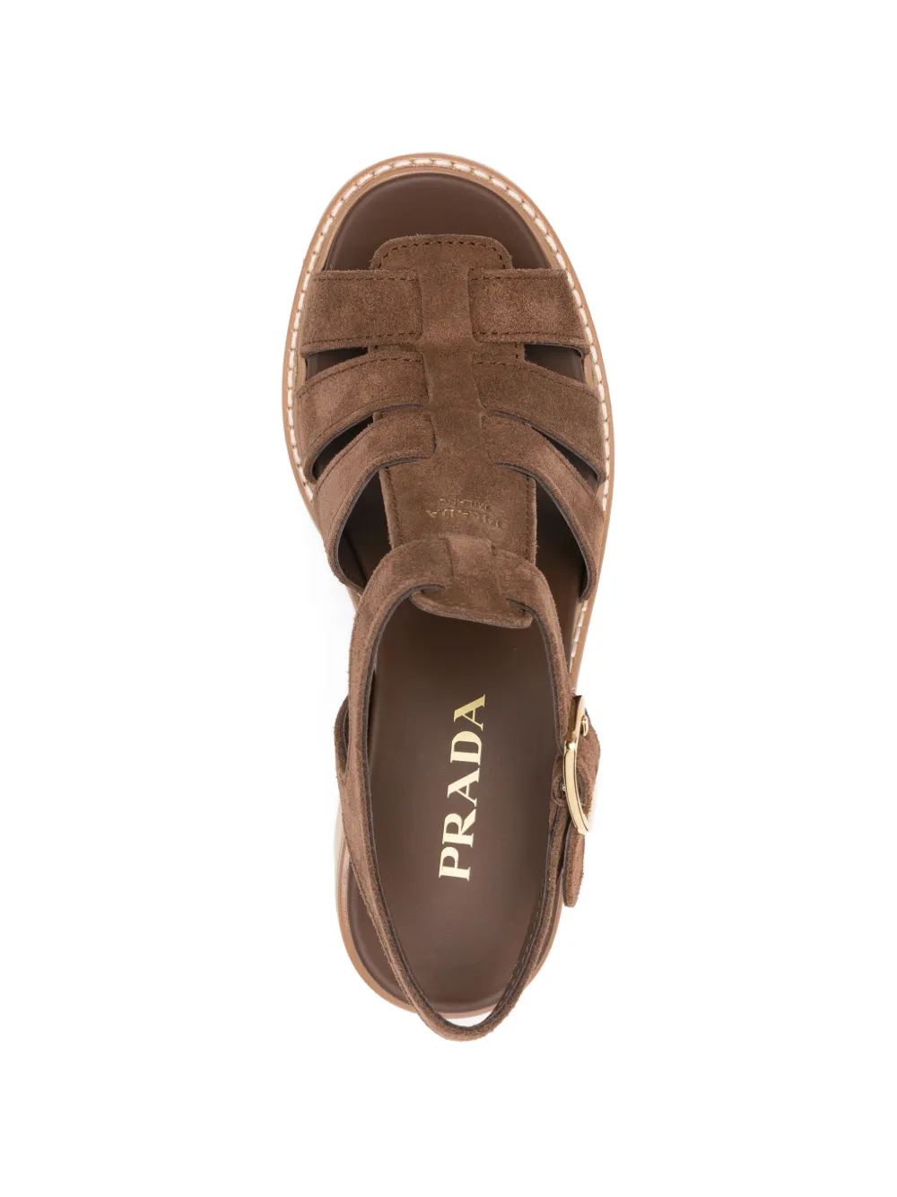 Prada Leren sandalen Bruin