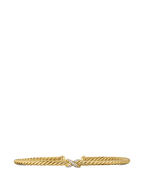 David Yurman pulsera Flex Petite X en oro amarillo de 18kt