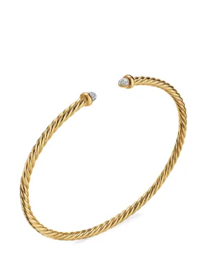 18kt yellow gold Sculpted Cable stud earrings (8mm)