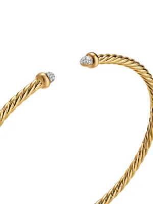 18kt yellow gold Sculpted Cable stud earrings (8mm)