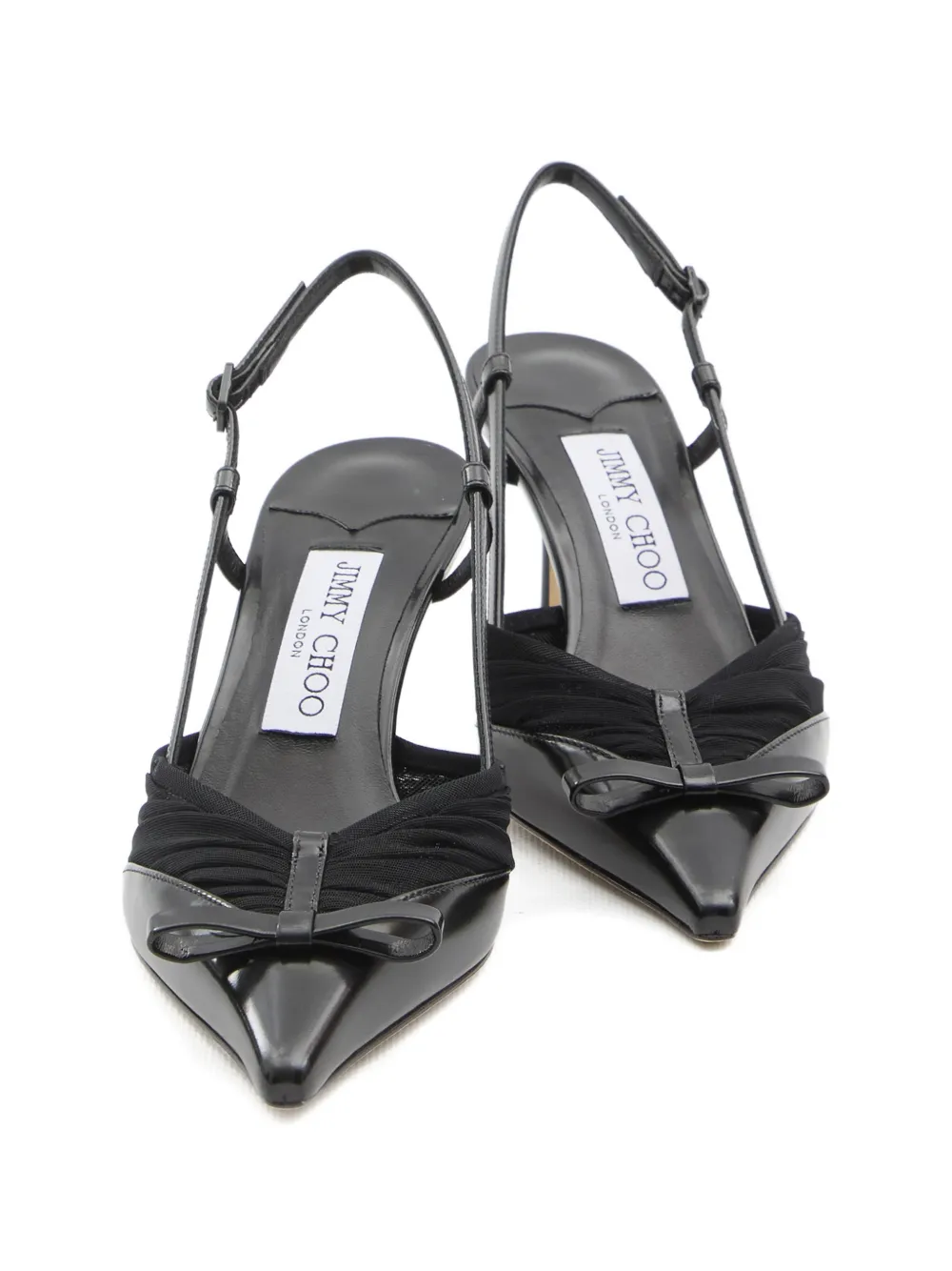 Jimmy Choo tulle bow afia pumps Zwart