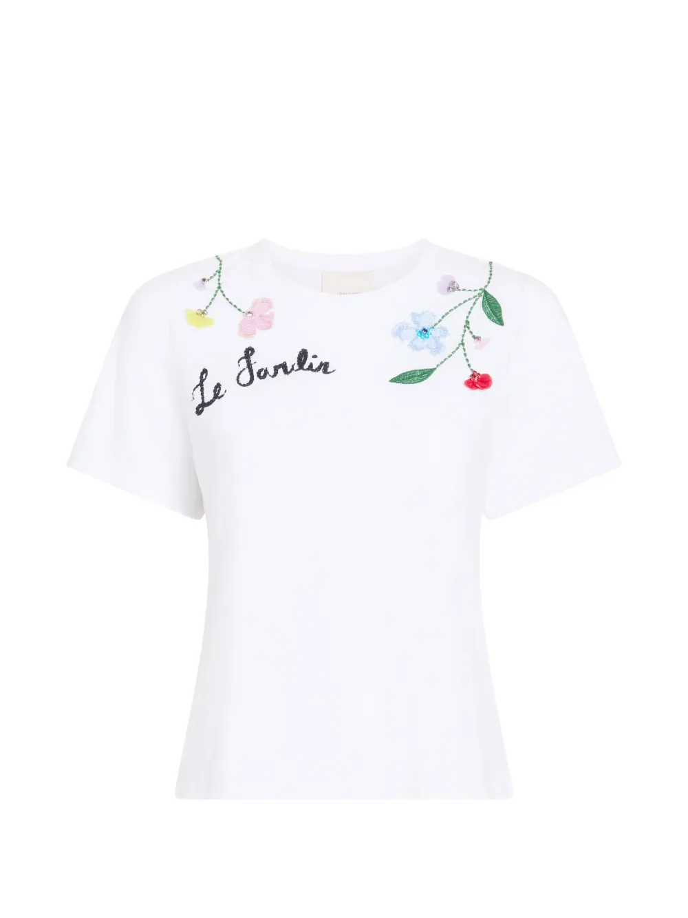 Cinq A Sept 3D Floral Vine T-shirt - Bianco