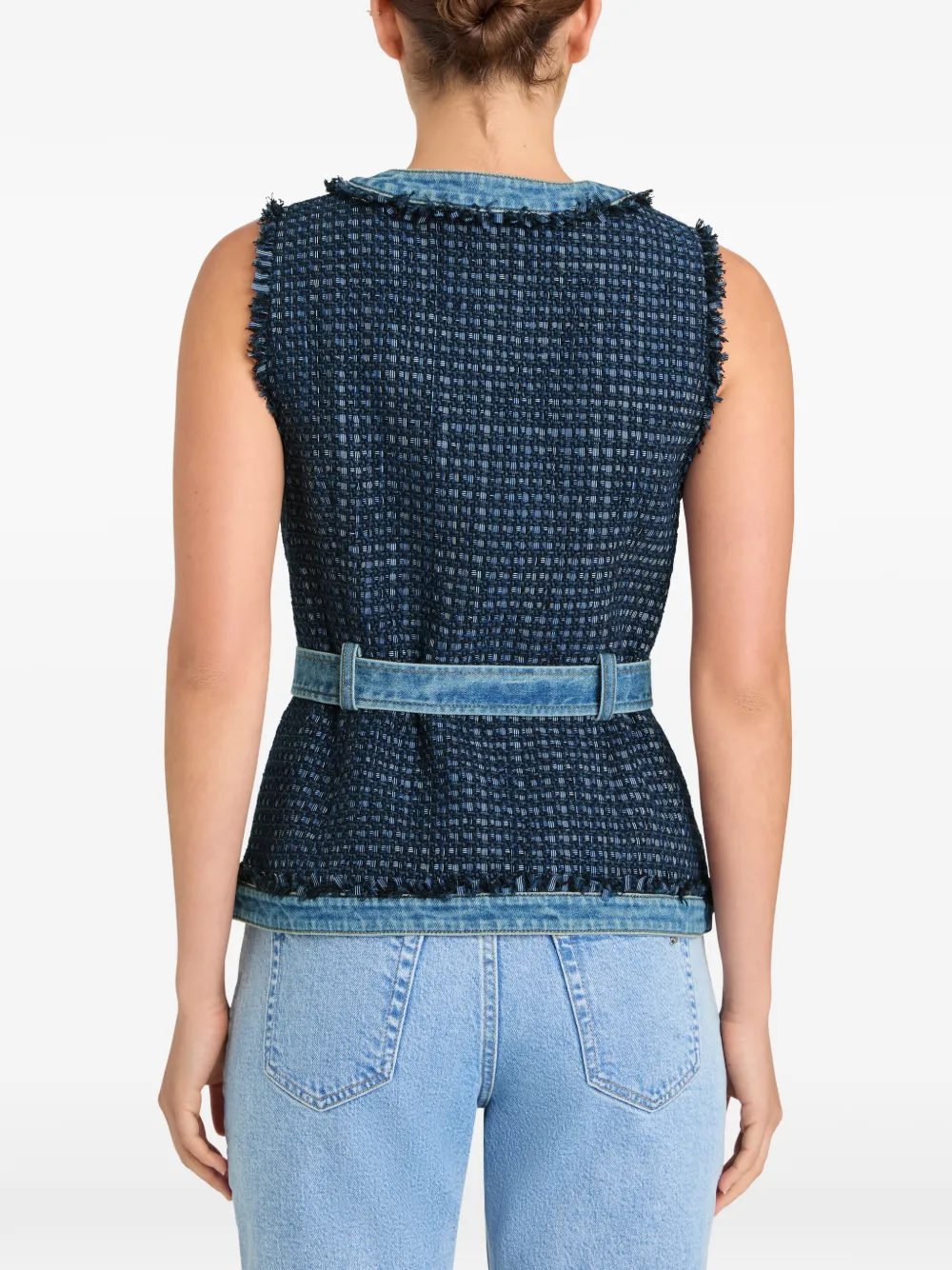 Joans Frayed Belted Vest