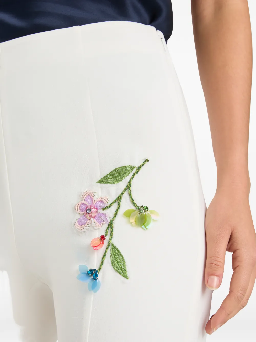 Cinq A Sept Vine Kailyn broek met bloemenprint Wit