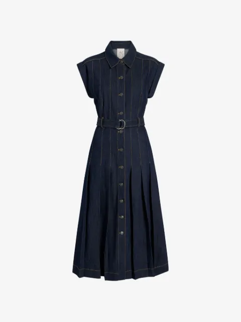 Cinq A Sept Karter pleated belted midi dress