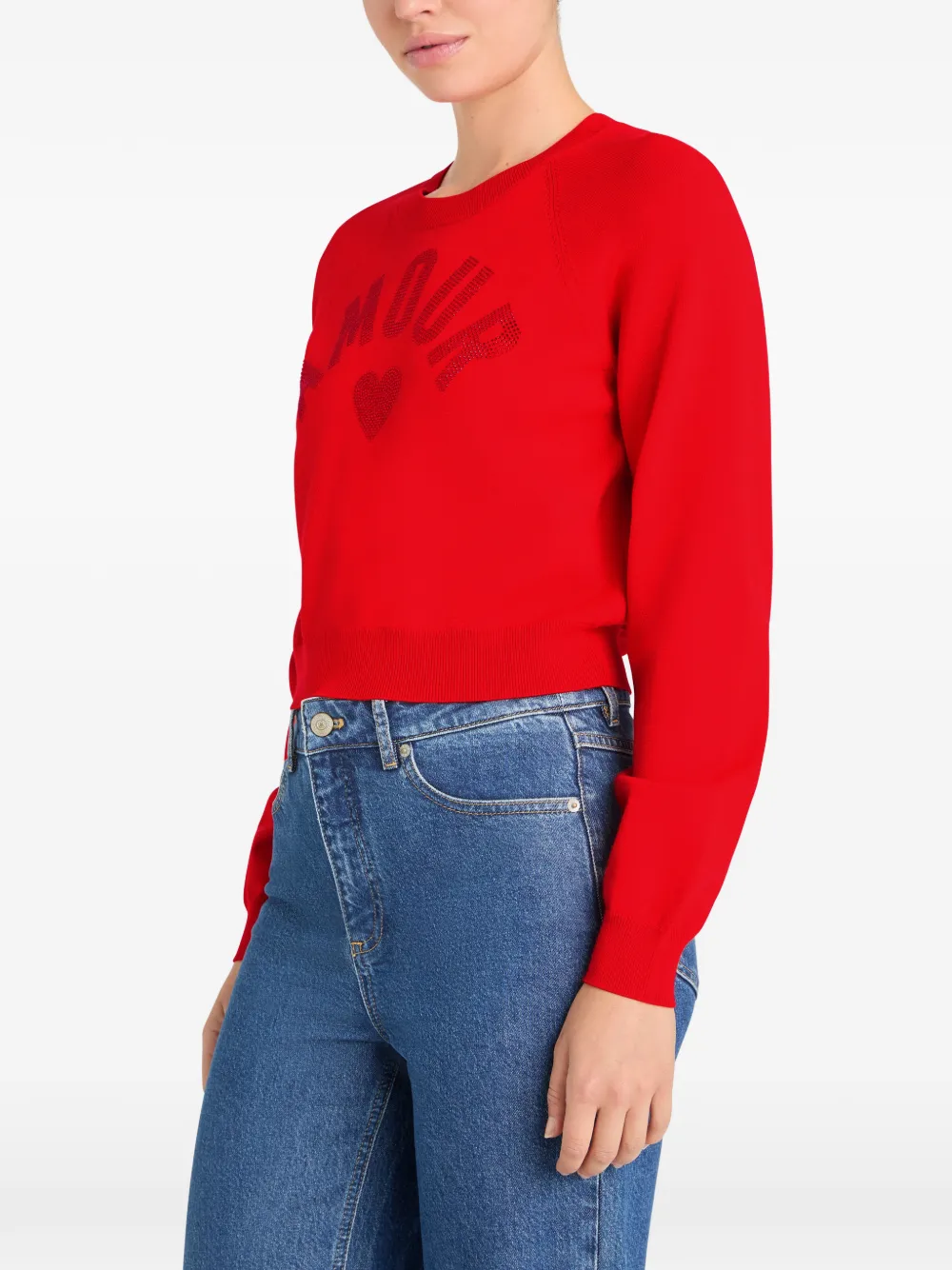  Cinq A Sept Amour Heatset Sweater - Red 