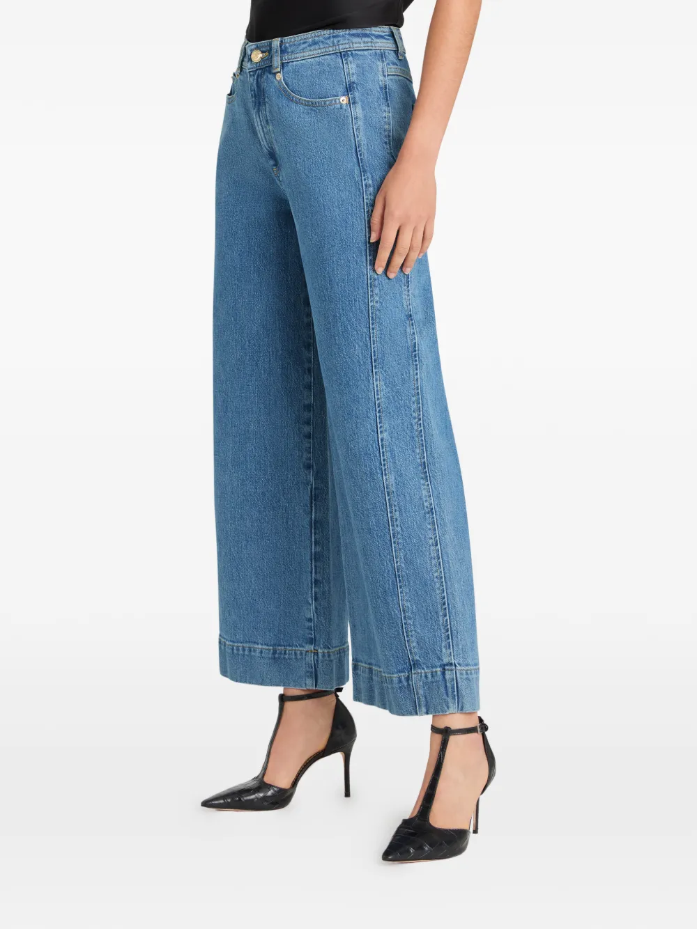 Cinq A Sept Betsy jeans met wijde pijpen Blauw
