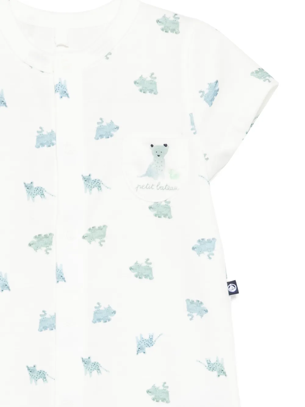 Petit Bateau Short-sleeved Printed Shorties - White 