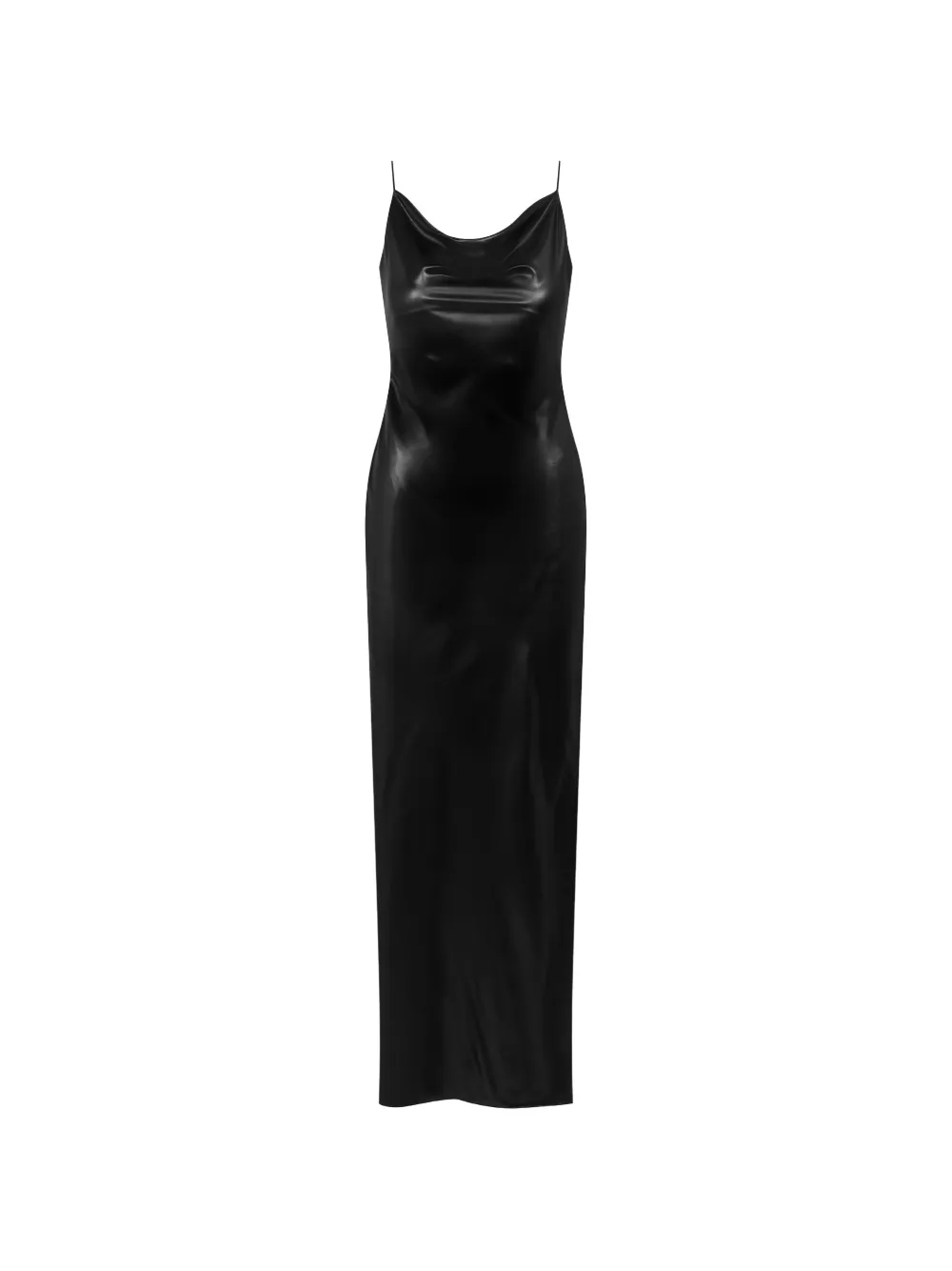 Maison Close backless split maxi dress - Nero