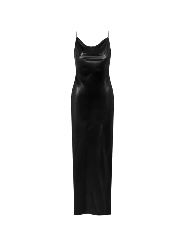 backless split maxi dress Cutout Backless Split Maxi Dress