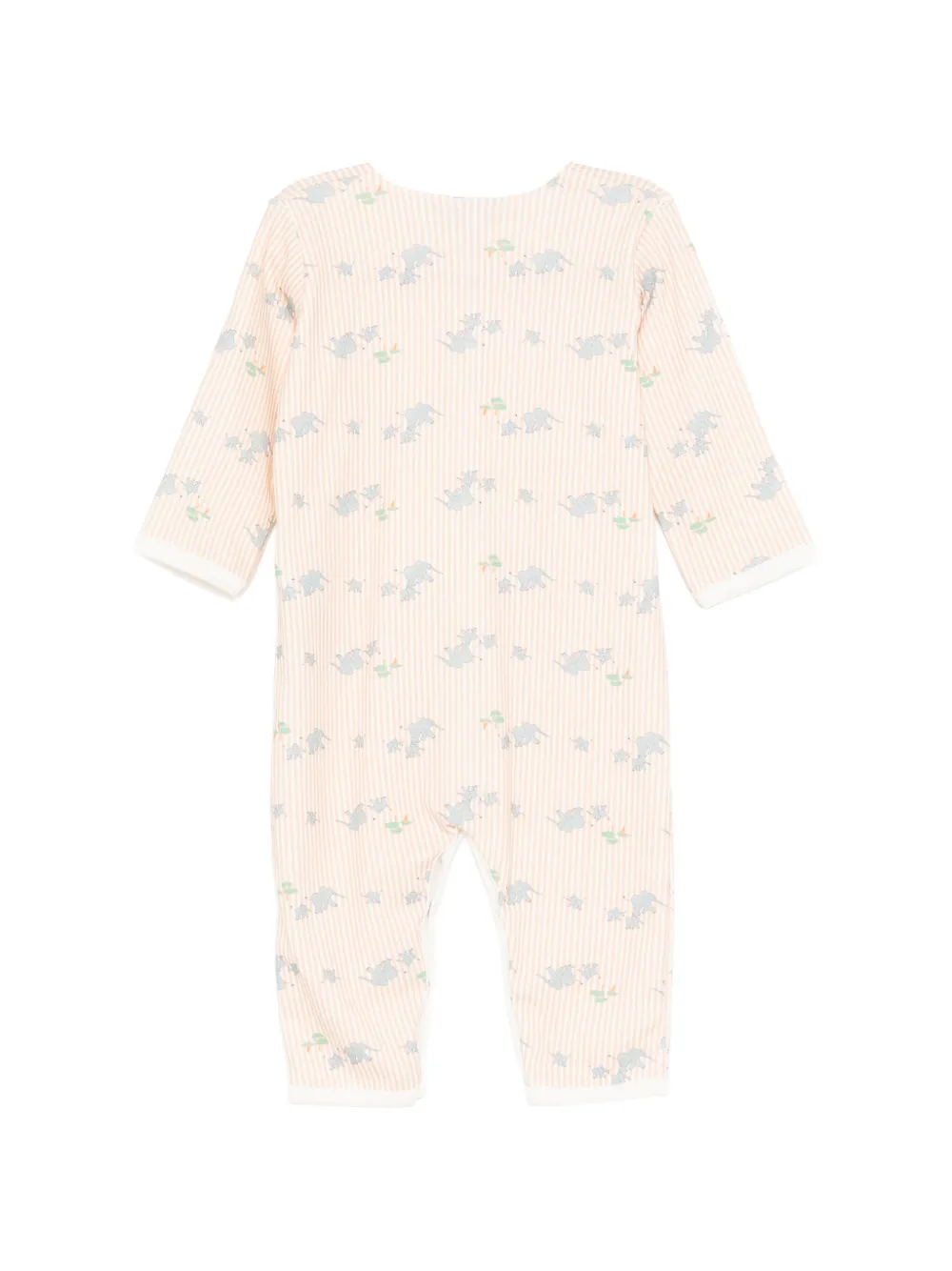  Petit Bateau Striped Romper - Orange 