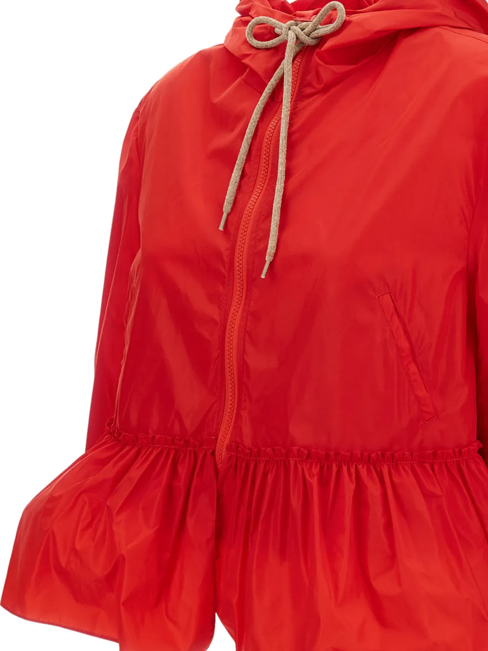  Simone Rocha Taffeta Hooded Jacket - Red 